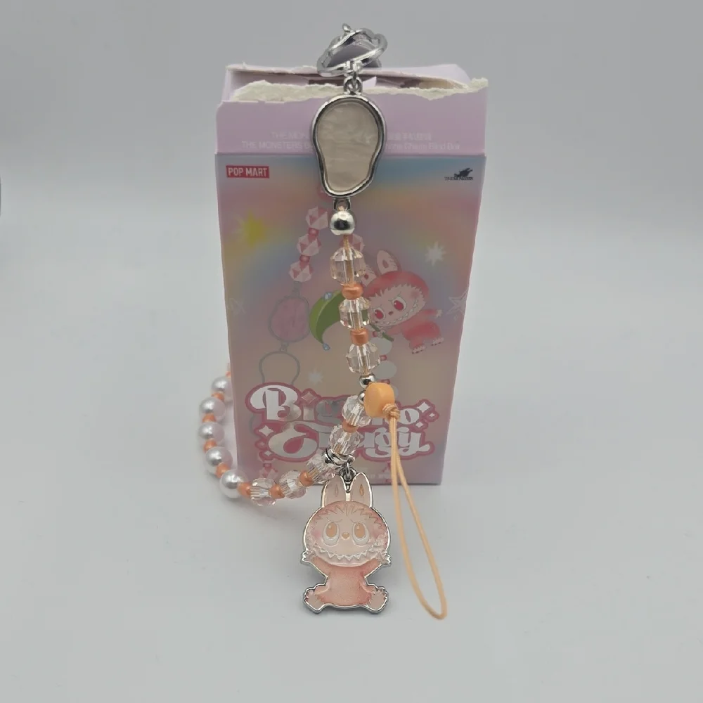 Big Into Energy BIE Happiness Labubu Wristlet Phone Charm (NIB)✨️🧡✨️